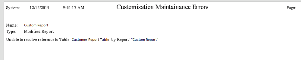 error import report